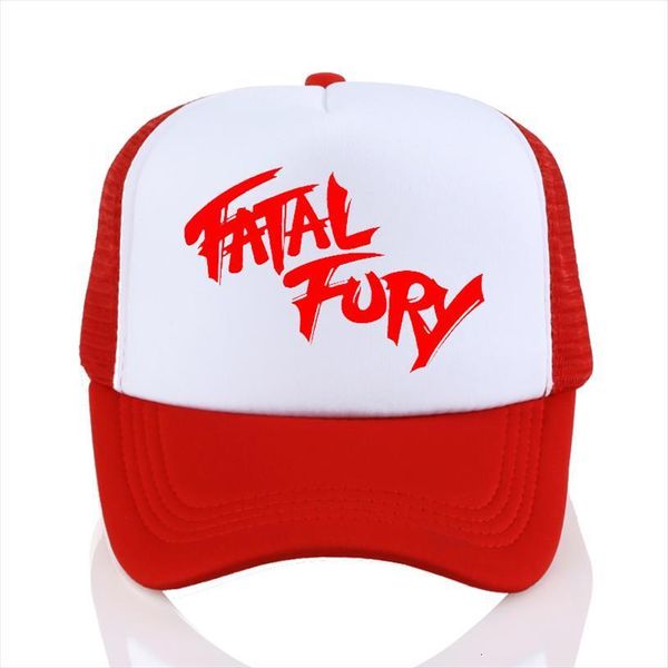 

terry bogard cap the king of fighters fury fatal baseball caps cosplay coser hat summer mesh for men women, Blue;gray