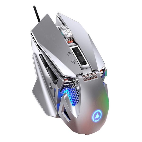 

gaming mechanical wired mouse macro programming pressure glowing x5qc mice
