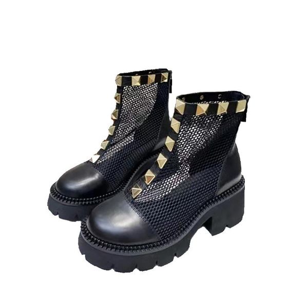 

dress shoes women sandals summer boots ankle rivet and grenadine high heel genuine cow skin luxury european fashion style 2021, Black