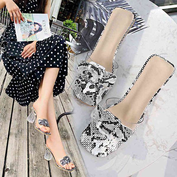 

sandals spring and autumn new white korean fairy crystal fashion sandals for ladies transparent square root high heels xik8, Black