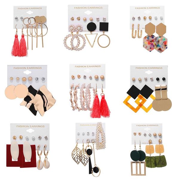 

dangle & chandelier trendy earrings set simulation pearl long female round wedding pendant fashion jewelry women earring, Silver