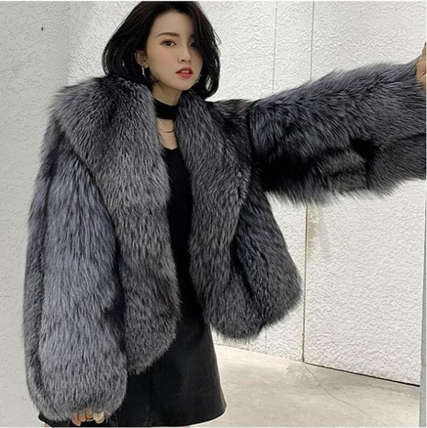 

women's fur & faux 2012 female man-made coat short jackets v-neck casual winter overcoats women fashion outwears xs-2xl, Black