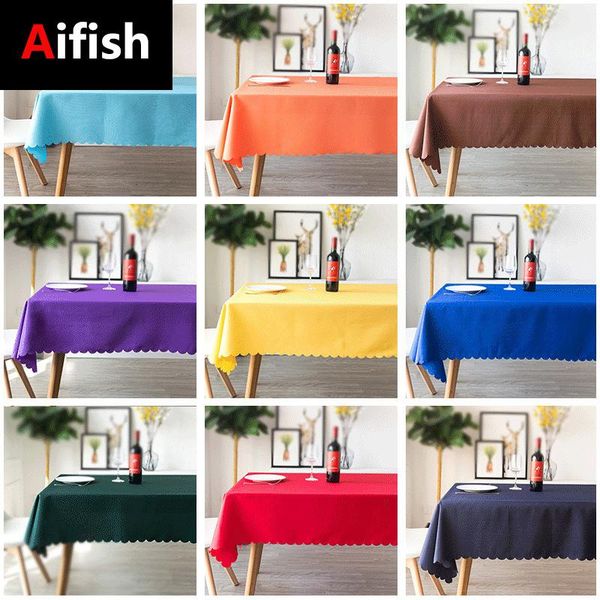 

table cloth aifish modern all- solid tablecloth red green washable coffee dinner for party banquet restaurant decoration 5