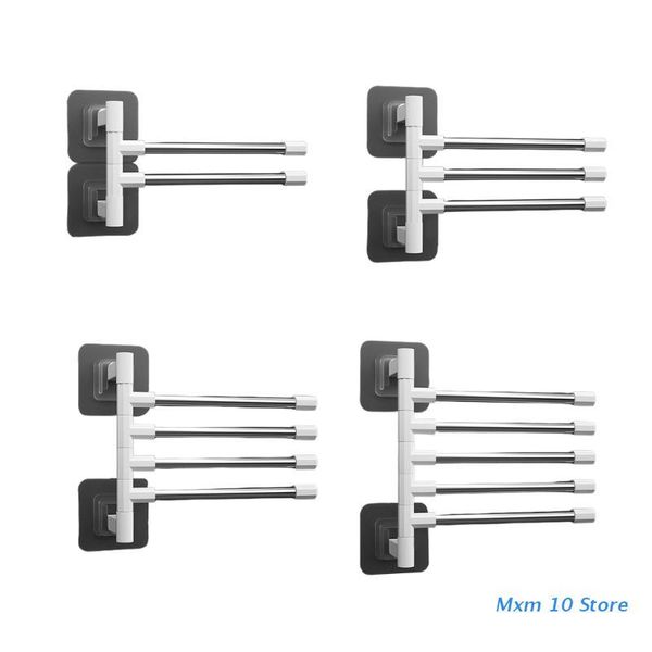 

towel racks wall mounted bar swivel rack 180Â° rotation space saving for bathroom