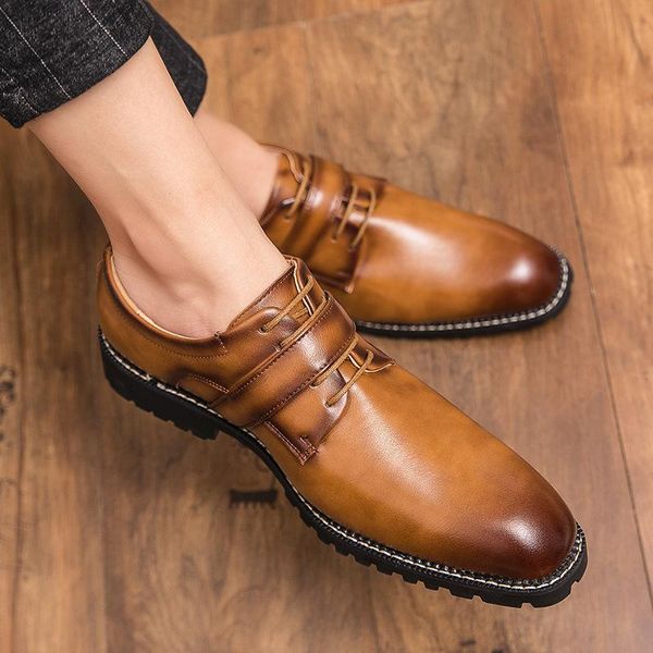 

dress shoes men's business formal leisure fashion suit large, Black