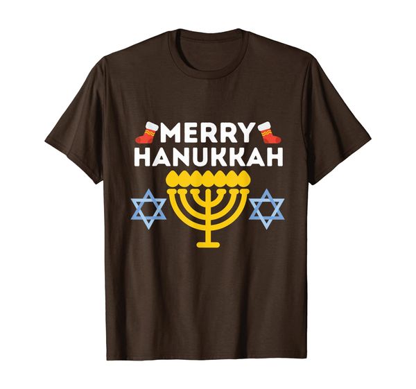 

Merry Hanukkah Jewish Menorah Star Of David Holiday Humor T-Shirt, Mainly pictures