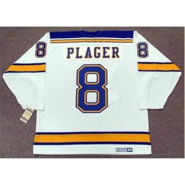 

goodjob men youth women vintage #8 barclay plager st. louis blues hockey jersey size s-5xl or custom any name or number, Black