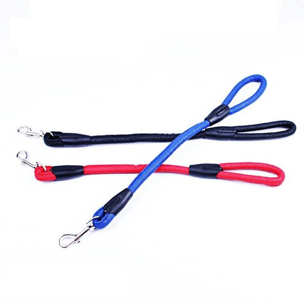 

dog collars & leashes colorful leather short pet puppy leash walking leads creative traction rope strap chain for small medium large dogs