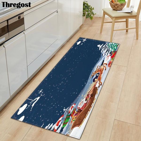 

cushion/decorative pillow thregost merry christmas printed kitchen carpet anti-slip winter warm floor mats water absorption rug living room