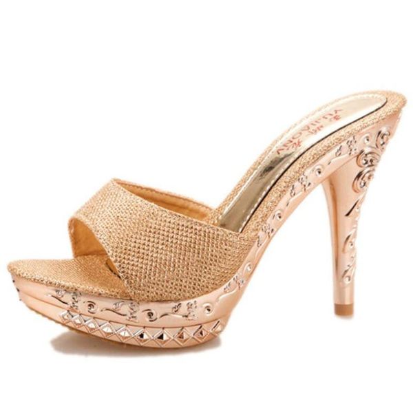 

2021 new women's shoes in-line women sandals super high-heeled stiletto sandal womens shoes waterproof platform women's slippers, Black