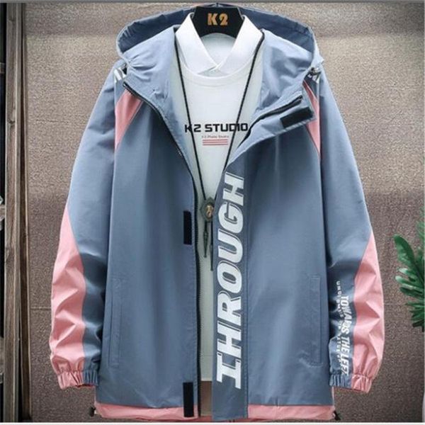 

men's jackets spring and autumn workwear jacket korean trend hooded coat clothes, Black;brown