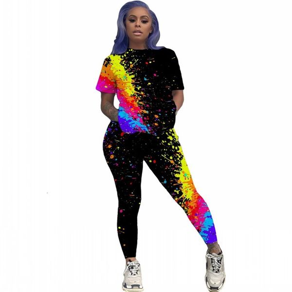 

new summer set of two female parts the neck short sleeve and skinny pants define casual fahsion ptnb, Gray