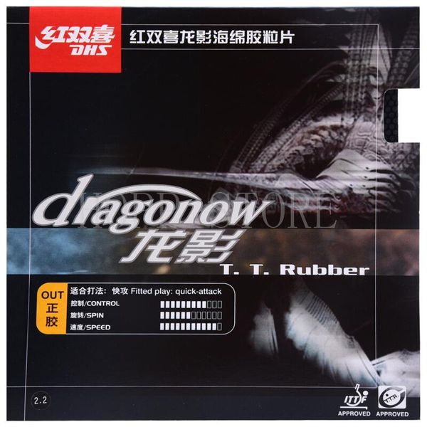 

table tennis raquets dhs dragonow rubber original quick-attack pips-out pong sponge