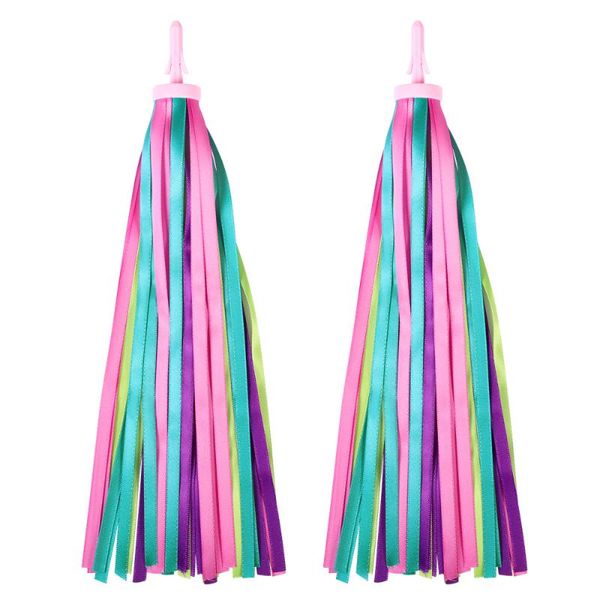 

bike handlebars &components besportble one pair of childrens handlebar streamers grips tassels ribbons baby carrier accessories (colorful)