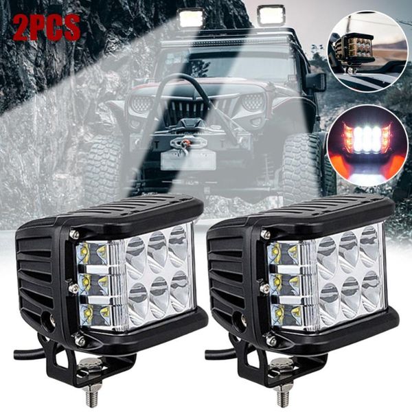

working light 12-80v offroad led work bar 12led 45w side shooter bars spot flood beam for driving boat