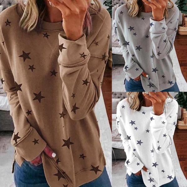 

women's hoodies & sweatshirts hipster hoodie star print fall fashion casual sweatshirt open side poleron mujer 2021 harajuku xxl loose, Black