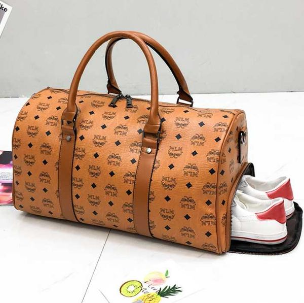 

duffel bags fashionable short distance travel bag portable large capacity soft leather luggage storage