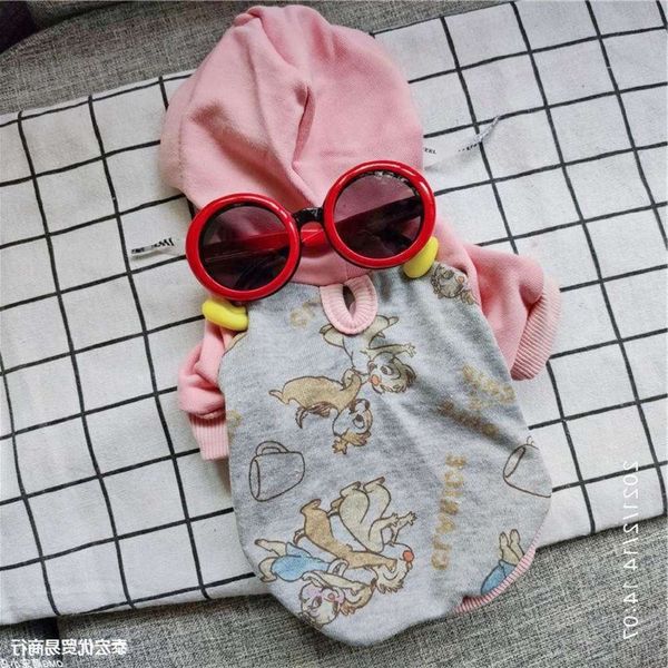 

pet clothing dog teddy bomei bear puppies spring and summer thin two legged hooded sweater