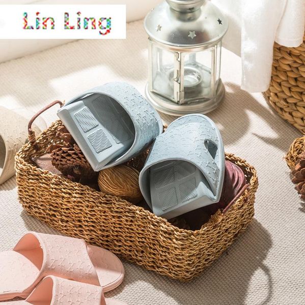 

slippers travel folding bath indoor women men summer slides lover flat shoes lightweight business trip portable ladies, Black