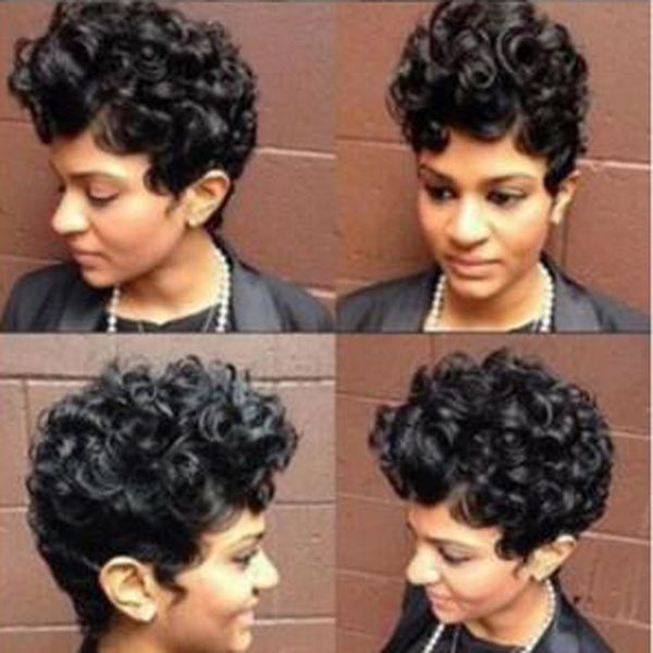 

fashionable wig beautiful goddess synthetic wigs men's short hair wig high grade fashion, Black