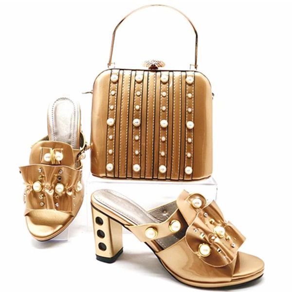

dress shoes italian designer and bags matching set decorated with rhinestone luxury women shoe bag for nigeria party, Black