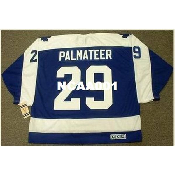 

001s #29 mike palmateer toronto maple leafs 1978 ccm vintage retro hockey jersey or custom any name or number retro jersey, Black