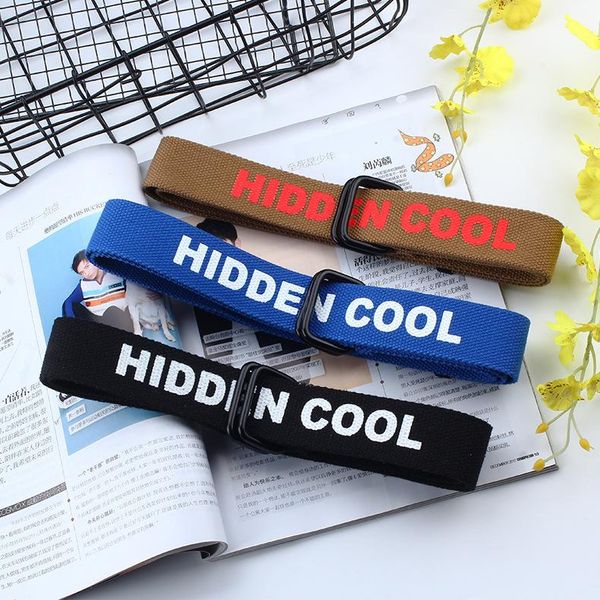 

belts adjustable canvas belt waist band printing double ring plastic buckle men and women yong students casual outdoor tactical, Black;brown