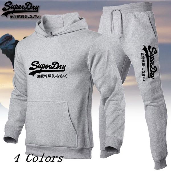 

men's suits & blazers men fashion printed sports tracksuit hooded sweatshirt+joggers pants pullover casual streetwear athletic set, White;black