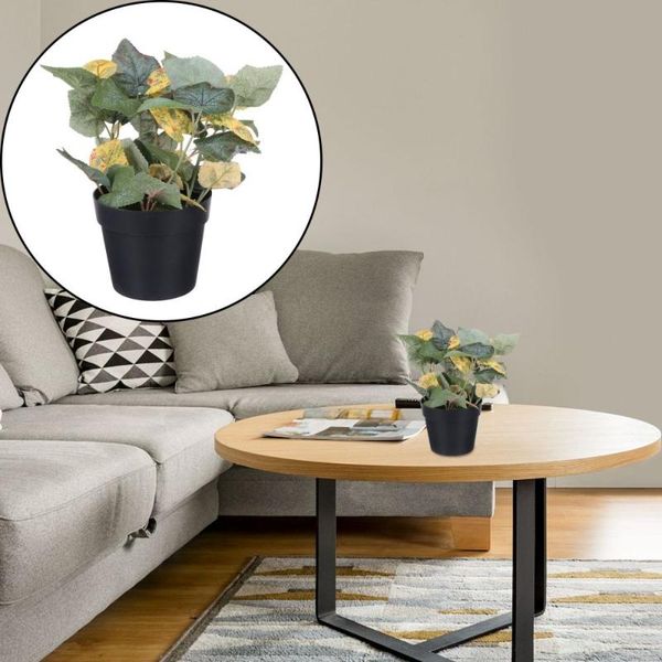 

realistic faux flower bonsai simulation greenery potted plants for home office