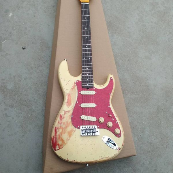 

china oem factory 100% customized distressed electric guitar