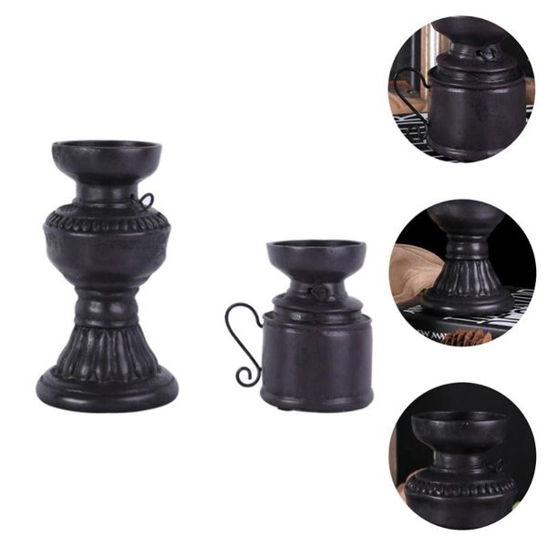 

candle holders 2pcs retro holder chic stand vintage home candlestick dinner props