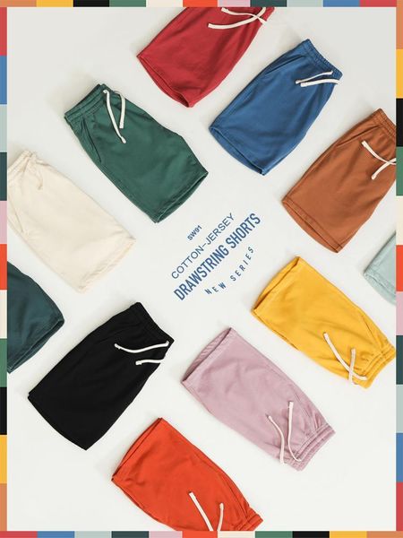 

men's shorts simwood 2021 summer drawstring men casual jogger sweathshorts plus size workout gym sj130715, White;black