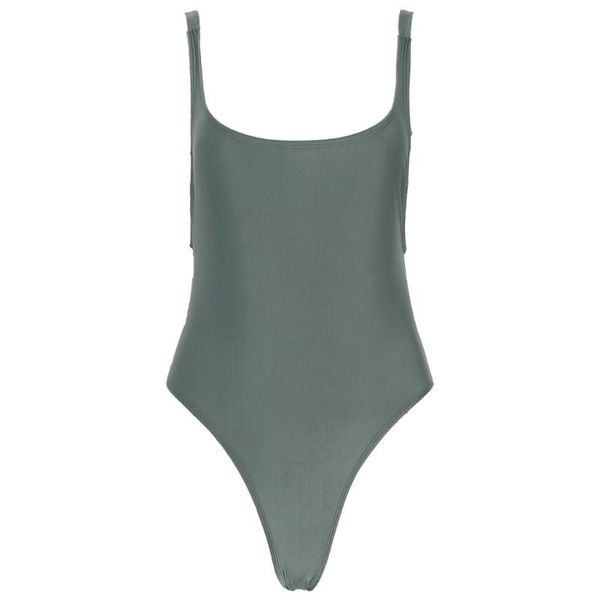 

2021 women push up one-piece backless solid retro triangle swimsuit swimwear