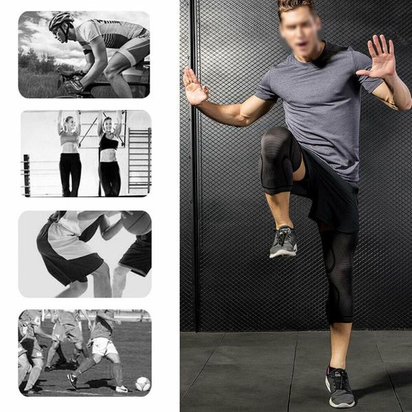 

elbow & knee pads sport elastic nylon strap compression pad arthritis relief support wrap brace, Black;gray