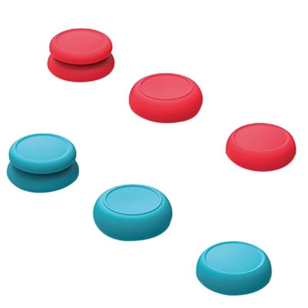 

game controllers & joysticks cqc and fps thumb grips set joystick cap analog stick for switch joy-con controller red+blue 3 pairs(6