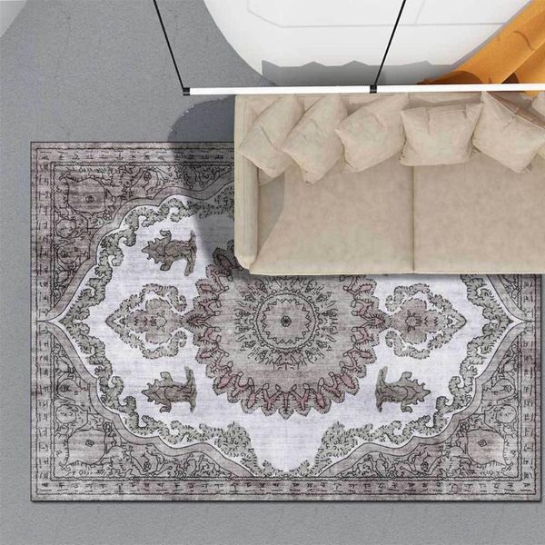 

carpets european retro gray white geometric pattern living room 2.6m large size carpet bedroom plush rug customize big floor mat