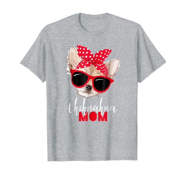 

chihuahua shirt funny dog shirt mom sunglasses dog lover tee, White;black