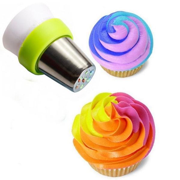 

baking & pastry tools russian icing piping nozzles tips cream bag tricolor converter adapter fondant cake decorating