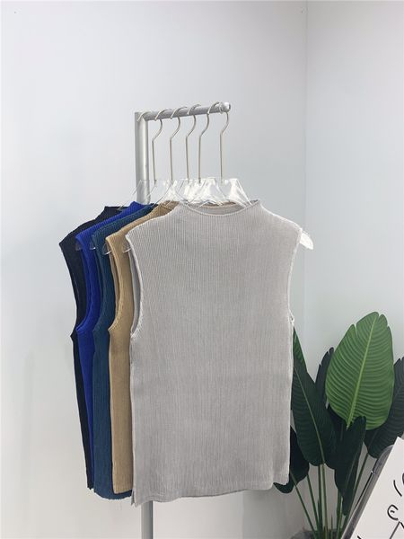

new 2021 summer pleated thick vest vintage halter sleeveless korean fashion women t-shirt aesthetic clothes 1qs1, White