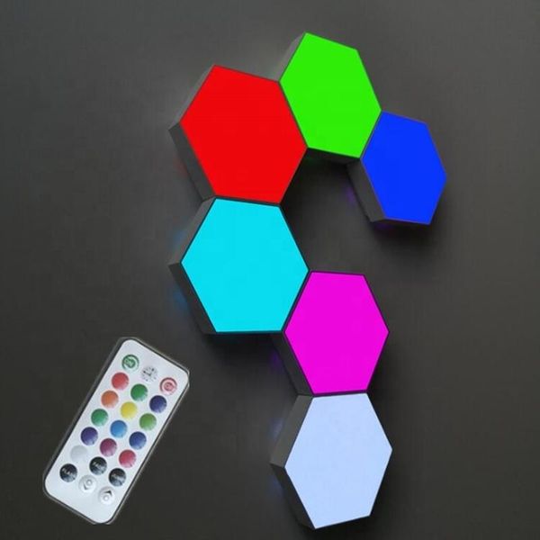 

wall lamp diy led touch sensor quantum light night lights color changing for home decor bedroom bedside