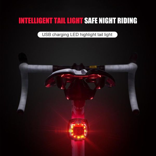 

new bicycle mountain bicycle lights safety alarm lamp usb rechargeable rear lamp helmet light portable waterproof taillight