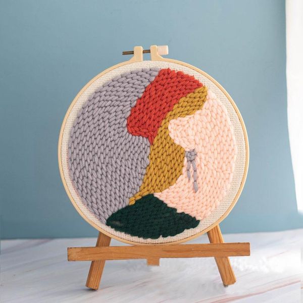 

other arts and crafts portraits series embroidery material package diy poking kit for beginners handcraft punch needle poked creative