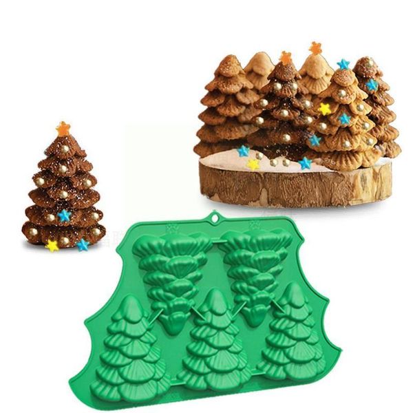 

baking & pastry tools christmas series gift tree silicone cake pan cookies mold fondant decoration o3o2