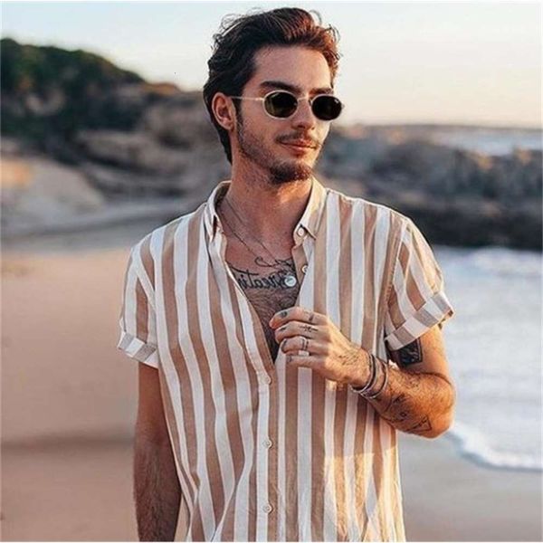 

shirtsstripe casual men's shirt print shirt 2020, White;black