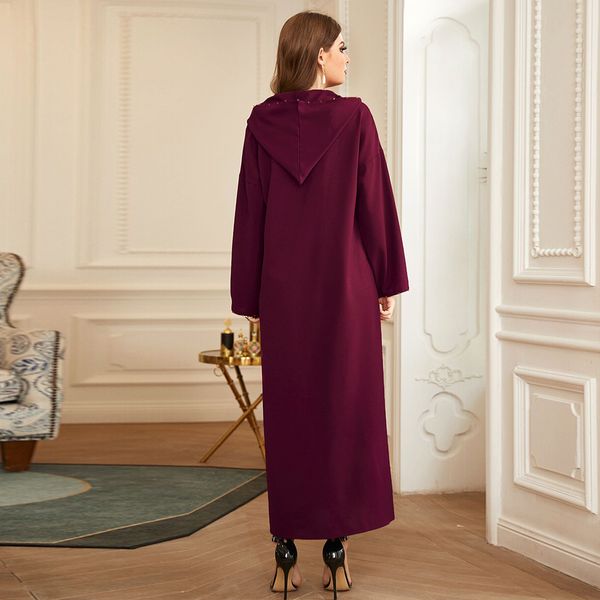 

turkey abaya dubai arabic muslim hijab dress kaftan islam clothing maxi dresses for women morocco vestidos robe longue q644, Black;gray