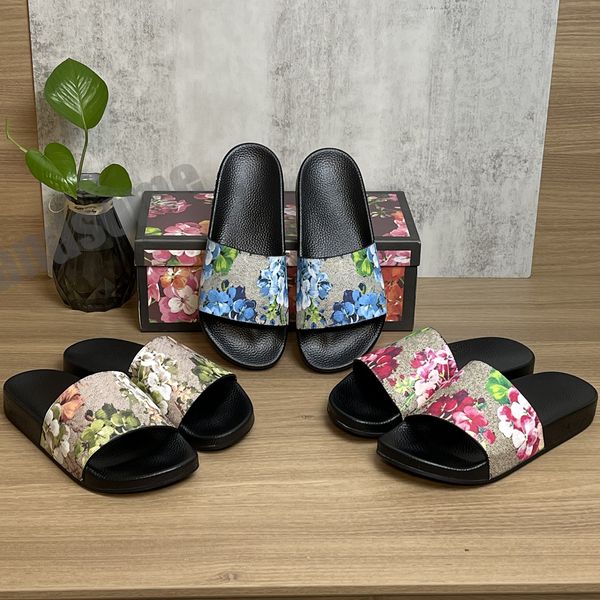 

[with box] 2021 men women slides summer slippers beach indoor luxury flat sandals flip flops spike sandal eur 36-46, Black
