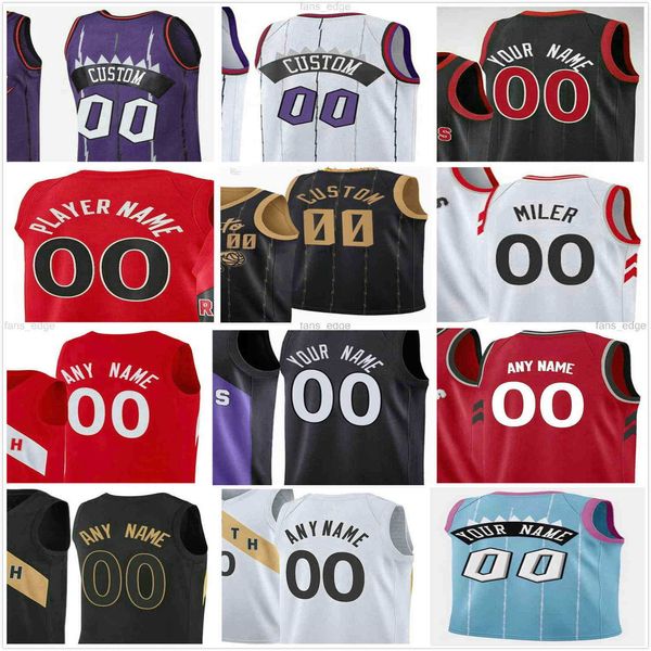 

2021 city 75th 2022 edition basketball jerseys custom printed 4 scottie barnes fred 23 vanvleet pascal 43 siakam og 3 anunoby 25 boucher men, Black;red