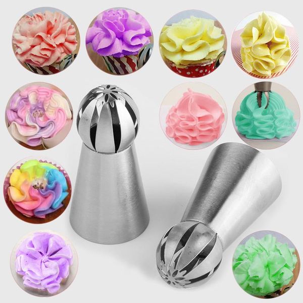 

baking & pastry tools torch russian flower icing piping nozzle tips sphere ball cake decoration kitchen cupcake