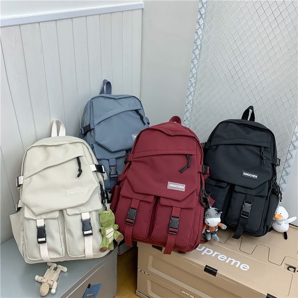 

backpack manna kawaii drip bag solid color school for boys naylon-proof water great-capacity couple travel backpacks cnxn