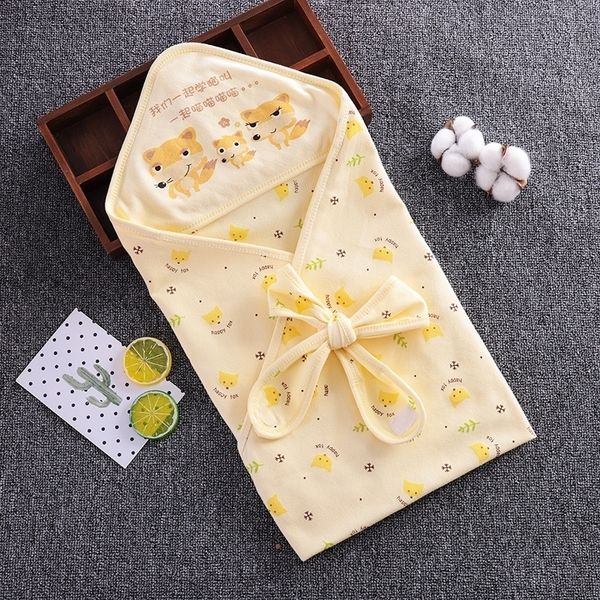 

cartoon animal summer newborn quilt bath towel infant swaddling cotton double blanket children's plaid baby swaddle 210309